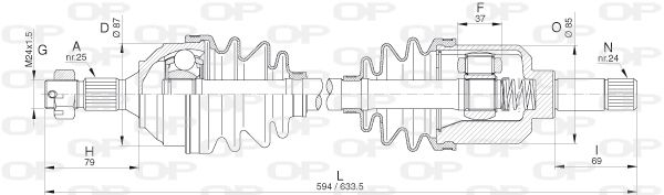 OPEN PARTS Vetoakseli DRS6305.00